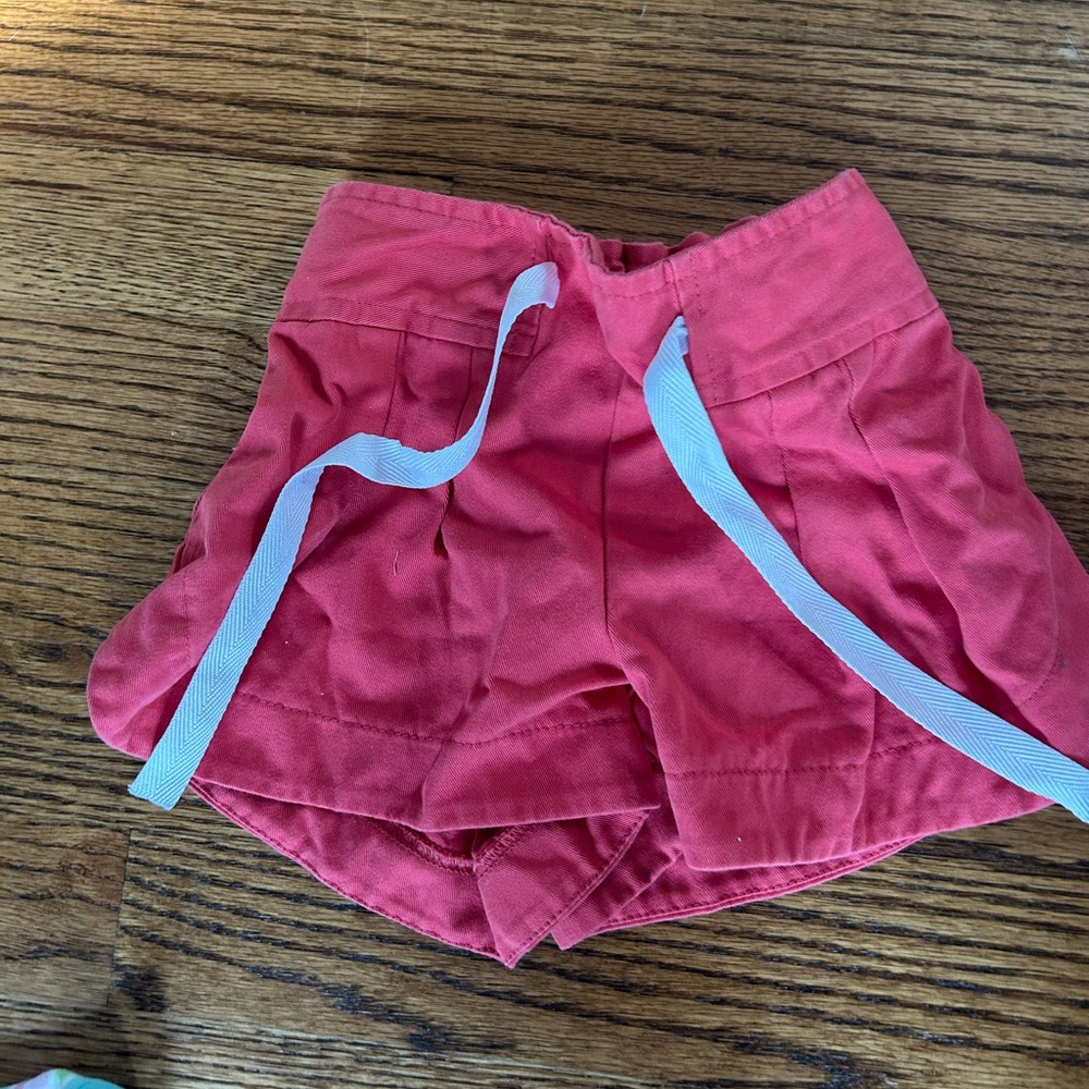 Bella Bliss Coral Pleated Kids Shorts